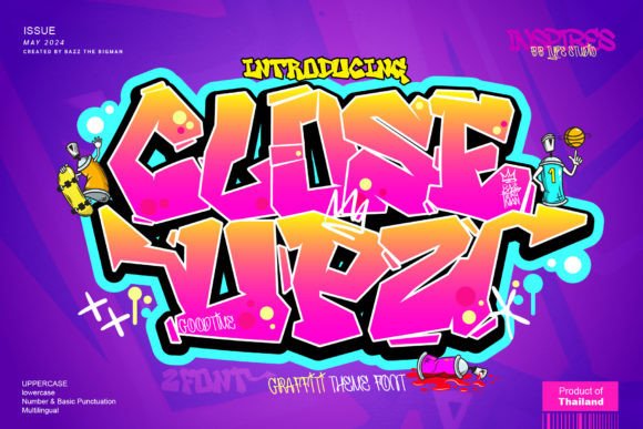Close Upz: Integrating a Distinctive Graffiti Display Font into Creative Workflows
