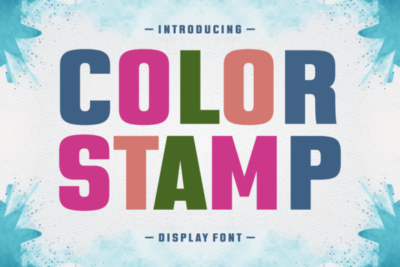 Color Stamp: A Bold Display Font for Creative Projects