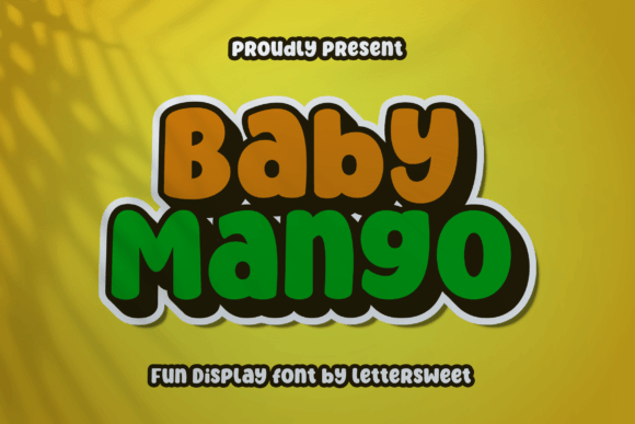 Discover the Whimsical Charm of Baby Mango Font