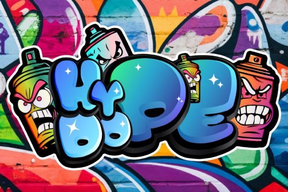 Hype Dope: Elevating Your Brand with the Raw Energy of Graffiti Typography