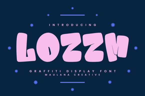 Lozzm: A Quirky Graffiti Display Font for Bold Designs