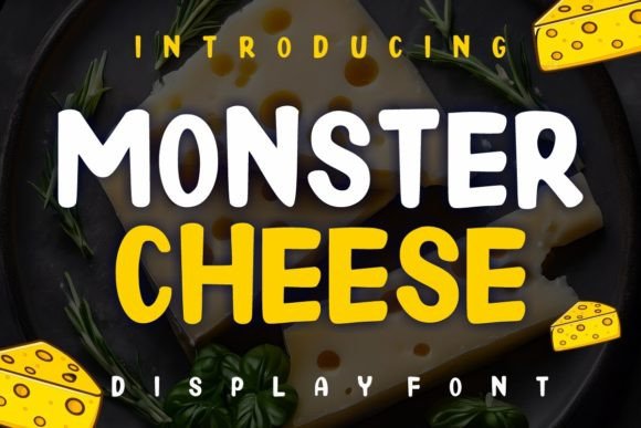 Monster Cheese: A Friendly Display Font for Creative Projects