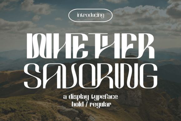 Whether Savoring: Elevating Design with a Font of Elegance and Sophistication
